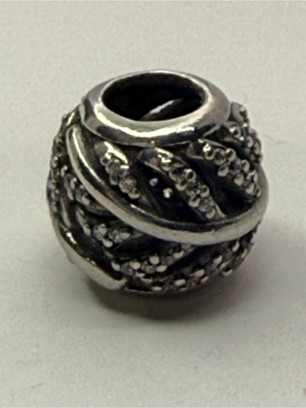 Pandora Retired Light as a Feather CZ Charm 791186CZ